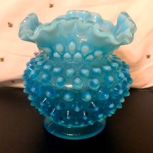 Vintage Fenton Aqua Blue Vase